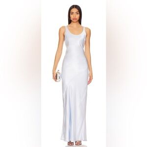 Line & Dot Adelyn Maxi Dress in French Blue Small NEW